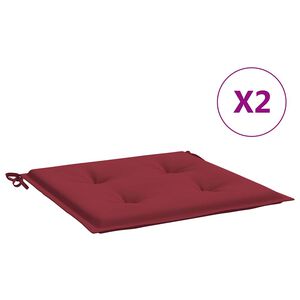 vidaXL Gartenstuhl-Kissen 2 Stk. Weinrot 50x50x3 cm Oxford-Gewebe