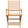vidaXL 3-tlg. Bistro-Set Beige Stoff und Massivholz