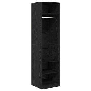 vidaXL Kleiderschrank mit Regal Schwarz Eichen-Optik 50 x 50 x 200 cm