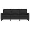 vidaXL 3-Sitzer-Sofa Schwarz 180 cm Stoff