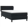 vidaXL Boxspringbett mit Matratze Schwarz 80x220 cm Samt