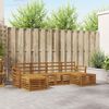 vidaXL Sofagarnituren 6 pcs Natur Massivholz Akazie