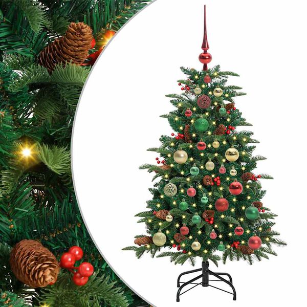 vidaXL K&uuml;nstlicher Weihnachtsbaum mit 150 LEDs mit St&auml;nder Gr&uuml;n 120 cm