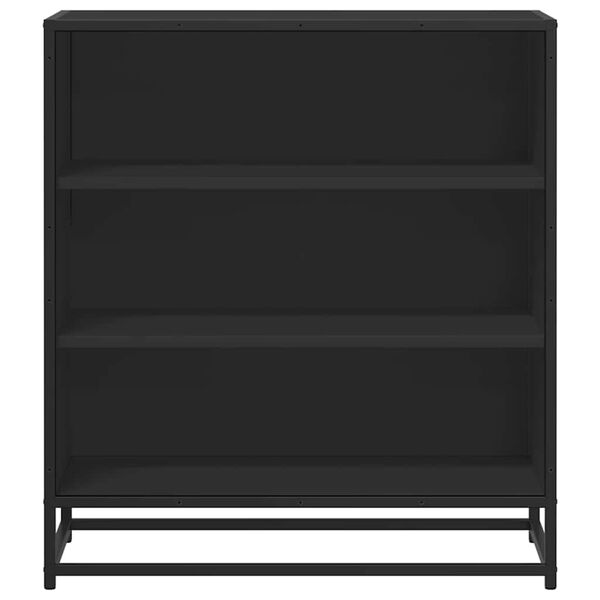 vidaXL Sideboard Schwarz 68x35x76 cm Holzwerkstoff und Metall
