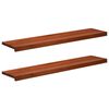 vidaXL Fensterb&auml;nke 2 stk. Braun 120 x 30 x 2 cm Massivholz Buche