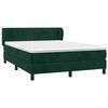 vidaXL Boxspringbett mit Matratze Dunkelgr&uuml;n 140x190 cm Samt