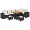 vidaXL Gartensofa-set 9 stk. Schwarz Poly-Rattan