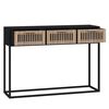 vidaXL Konsolentisch Schwarz 105x30x75 cm Holzwerkstoff und Eisen