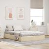 vidaXL Aufbewahrungsbett mit Matratze Creme 140 x 190 cm Stoff