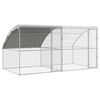 vidaXL H&uuml;hnerk&auml;fig 2 stk. Silber 400 x 200 x 200 cm Stahl und PE