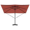 vidaXL Roma Parasol Rot 286 x 284 x 265 cm Aluminium und Polyester
