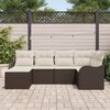 vidaXL Gartensofa-set Braun Poly-Rattan