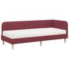 vidaXL Eckbettgestell Weinrot 80 x 200 cm Stoff