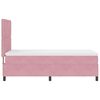 vidaXL LED Boxspringbett mit Matratze Rosa 100 x 200 cm Stoff