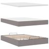 vidaXL Ottoman-Bett mit Matratze & LEDs Taupe 140x200 cm Stoff
