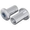 vidaXL Sicherungsmutter 2 pcs Silber M6 x 15 mm Stahl
