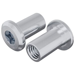 vidaXL Sicherungsmutter 2 pcs Silber M6 x 15 mm Stahl