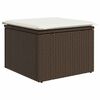 vidaXL 6-tlg. Garten-Sofagarnitur mit Kissen Braun Poly Rattan