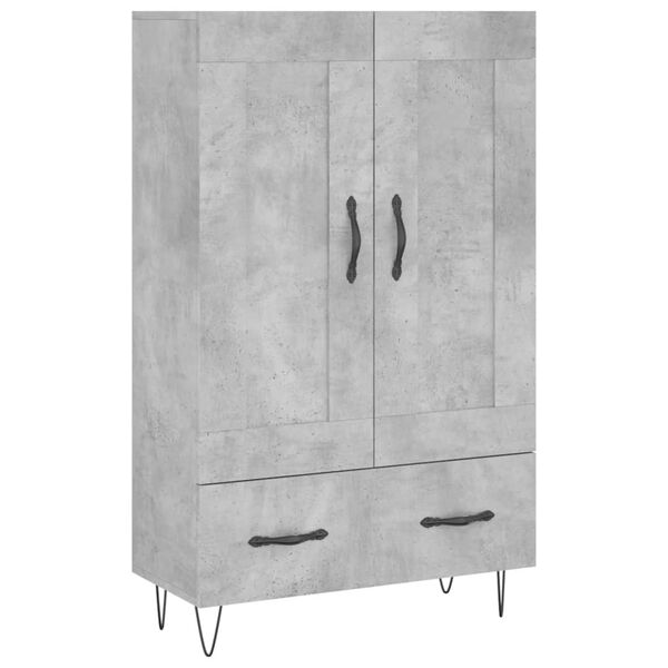 vidaXL Highboard Betongrau 69,5x31x115 cm Holzwerkstoff