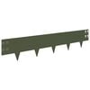 vidaXL Raseneinfassung 10 pcs 100 x 20 cm Stahl Olivgr&uuml;n