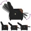 vidaXL Massagesessel Elektrisch Schwarz Stoff