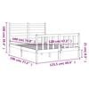 vidaXL Massivholzbett mit Kopfteil