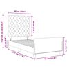 vidaXL Boxspringbett mit Kopfteil Dunkelblau 90 x 190 cm Samt