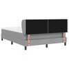 vidaXL Boxspringbett mit Matratze Hellgrau 160 x 200 cm Stoff