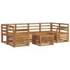 vidaXL Outdoor-Sofagarnitur 7 Stk. Natur Massivholz Akazie