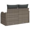 vidaXL Gartensofa mit Kissen Grau 121 x 62 x 69cm Poly-Rattan
