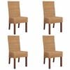 vidaXL Esszimmerst&uuml;hle 4 Stk. Braun Natur Rattan