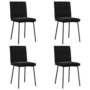 vidaXL Esszimmerst&uuml;hle 4 Stk. Schwarz Samt