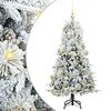 vidaXL K&uuml;nstlicher klappbarer Weihnachtsbaum Wei&szlig; 150 cm PE und PVC