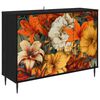vidaXL Sideboard GENNEP Schwarz Eichen-Optik 102 x 33 x 76 cm