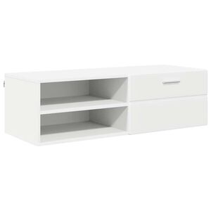 vidaXL Holzschrank Wandmontiert Wei&szlig; 100,5 x 39 x 30 cm Holzwerkstoff