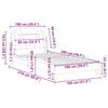 vidaXL Bettgestell "Viana" ohne Matratze Cappuccino-Braun 100x200 cm Kunstleder