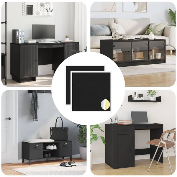 vidaXL Selbstklebende Schraubenabdeckung 2 pcs Schwarz &Oslash; 20 x 0,5 mm