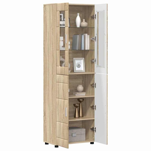 vidaXL Highboard mit Regal Sonoma-Eiche 60 x 35 x 182 cm Holzwerkstoff
