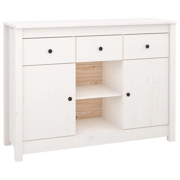 vidaXL Sideboard Weiß 100x35x74,5 cm Massivholz Kiefer