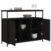 vidaXL Sideboard Schwarz 100x35x80 cm Holzwerkstoff