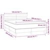 vidaXL Boxspringbett mit Matratze & LED Dunkelgrau 140x200 cm Stoff