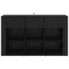 vidaXL Sideboard Schwarz Eichen-Optik 100 x 30 x 59,5 cm Holzwerkstoff