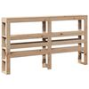 vidaXL Kopfteil mit Ablagen 160 cm Massivholz Kiefer