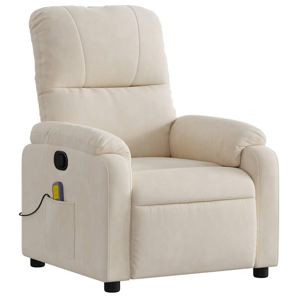 vidaXL Massagesessel Beige Mikrofasergewebe