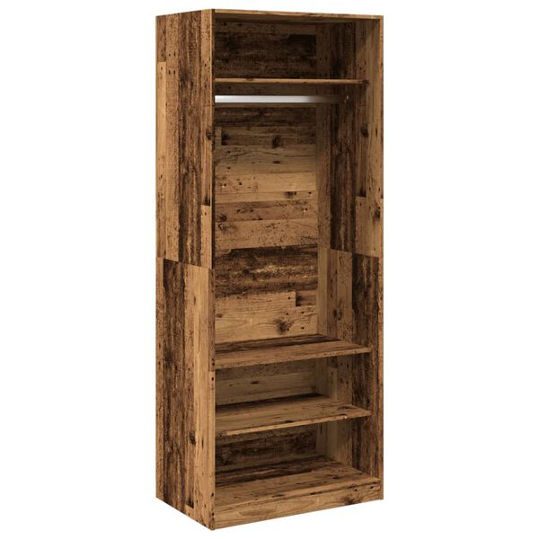 vidaXL Kleiderschrank Altholz-Optik 80x50x200 cm Holzwerkstoff