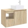 vidaXL Badezimmerm&ouml;bel-Set 2 stk. Sonoma-Eiche Holzwerkstoff