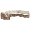 vidaXL Gartensofa-set 9 pcs Beige Poly-Rattan