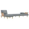 vidaXL Schlafsofa in L-Form Hellgrau 279x140x70 cm Stoff