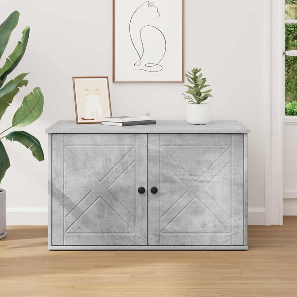 vidaXL Katzenhaus Beton 85 x 55 x 50 cm Holzwerkstoff