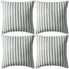 vidaXL Gartenkissen 4 Stk. Streifenmuster 45 x 45 cm Grau